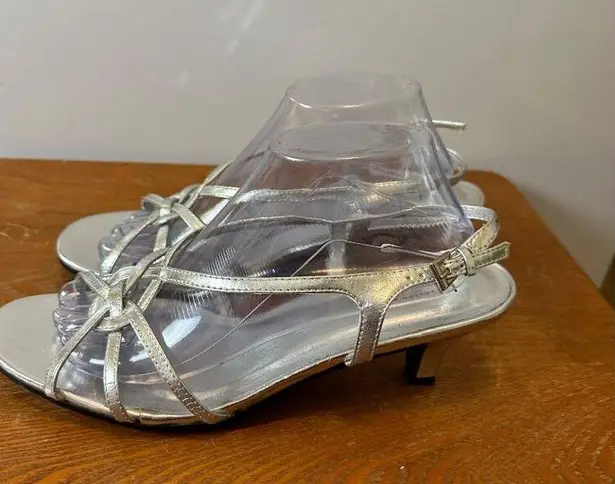 BL Boston Design Studio Women's Strappy Sandals Silver Sz 10 Sku 2825