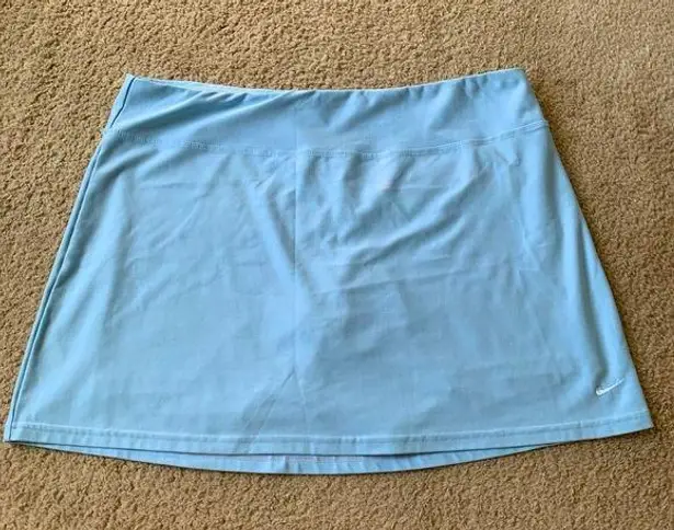 Nike VTG Gray Tag  Fit Dry Light Blue Tennis Sport Skort Size L (12-14)