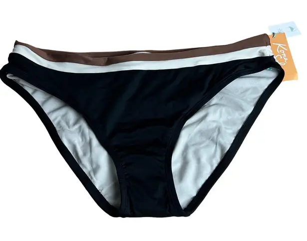 Kona Sol  Women's Colorblock Banded Hipster Bikini Bottom - Size Large - NWT - Image 1