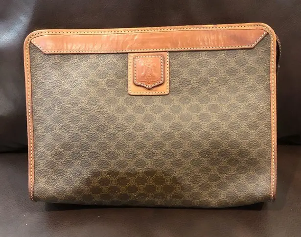 CELINE Triomphe Macadam Clutch Handbags