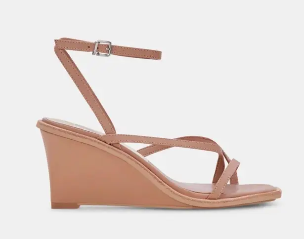 *Dolce Vita Cream Sandals 10M Leather Tan Stylish Wedge 10M Size 10