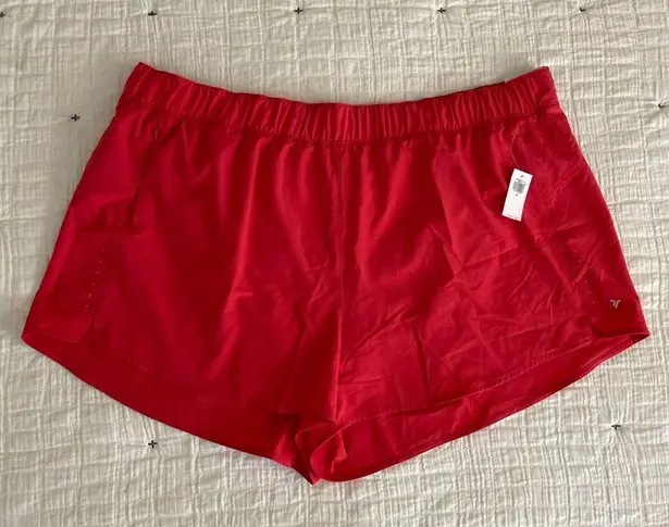 Old Navy  Active StretchTech Core Run Shorts in Cherry Tomato Size 3X NWT