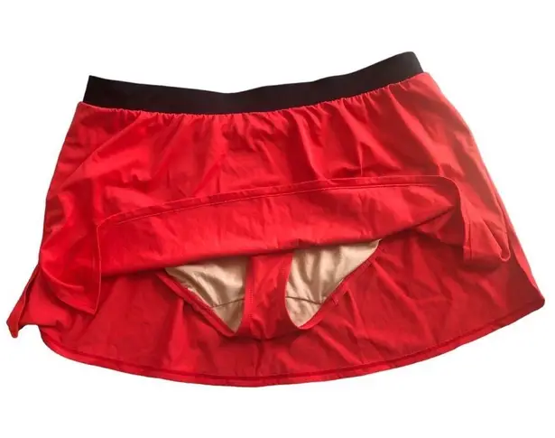 Cacique Swim By Red Swim Skirt Attached Panty Sz. 18 Red Pull On Summer Beach