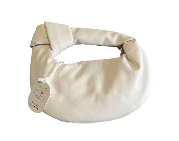 Melie Bianco Alexandra Top Handle Bag Cream NWT Vegan Leather Knot Hobo Sac Cute