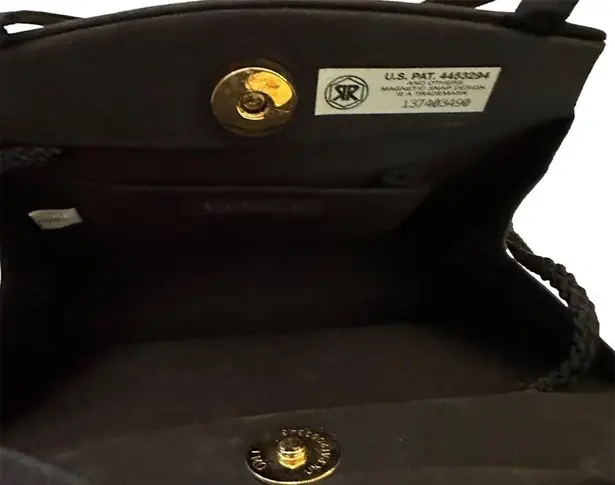 Satin Mini Bag With Top Handles and a Rope Over the Shoulder Strap Black