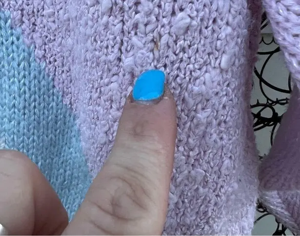 Jaclyn Smith Vintage 90s Jacqueline Smith pastel chenille chunky knit diamond print sweater