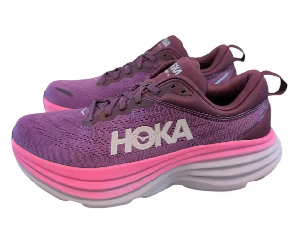 Hoka ONE ONE Bondi 8 Beautyberry Grape Wine Purple Run Walking Sneaker Womens 9B