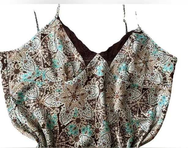 Adonna Vintage Hippie Boho Eclectic Earthy Psychedelic Lingerie Mini Slip Dress