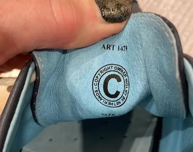 Designed for walking wolky navy orange and cream leather walking sneakers Blue Size undefined