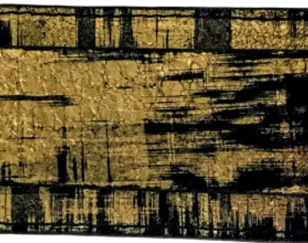 WCM New York Leather Belt Metal Chain Gold & Black Metallic Women's Wrap