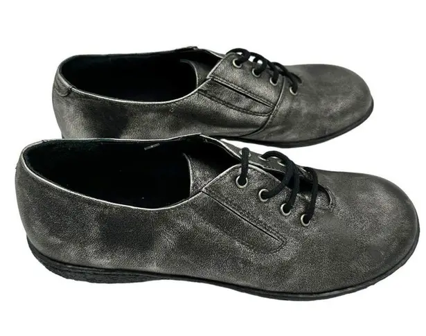 HELLE COMFORT WELLNESS PEWTER OXFORD COMFORT SHOES SIZE 6.5