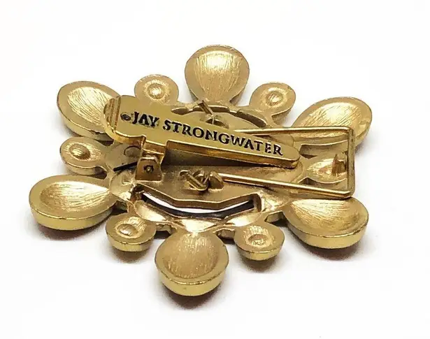 Jay Strongwater Miniature Picture Frame Pin Brooch Gold