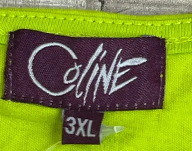 Coline Size 3XL Lime Green with Multicolored Designs Tank Top New With T…