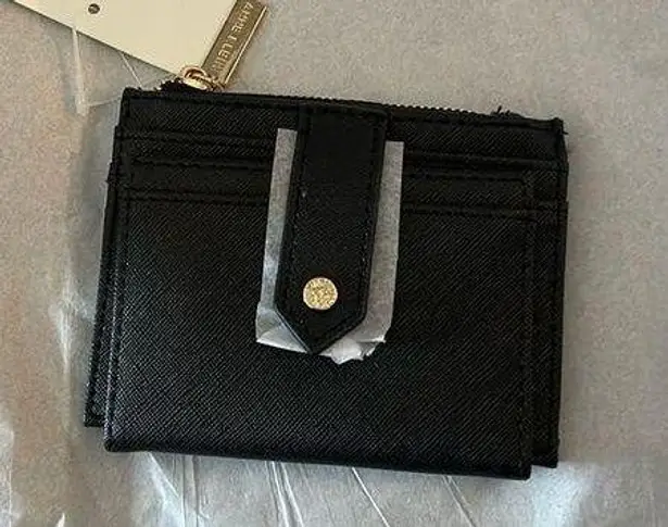 Anne Klein New  Black Safiano Card ID Wallet