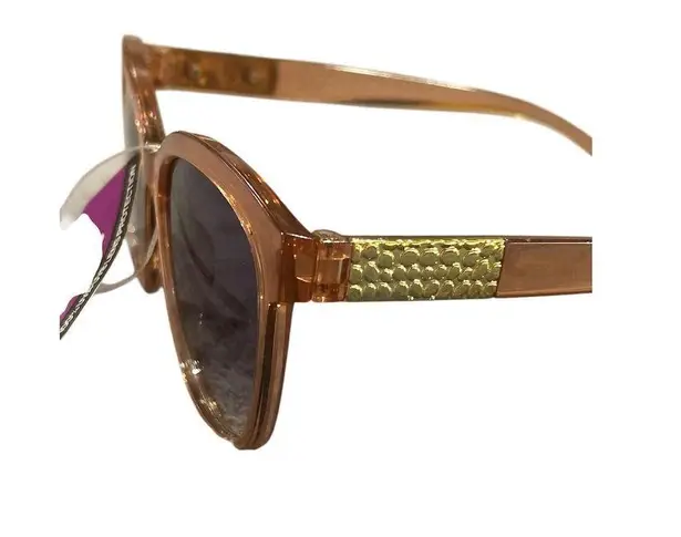 Trend Sunglasses Women's One Size Round Pink Gold Accents Shades UV400 NWT NEW