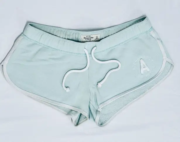 Abercrombie & Fitch Vintage Y2K  Curved Hem Lounge Shorts - Turquoise- XS