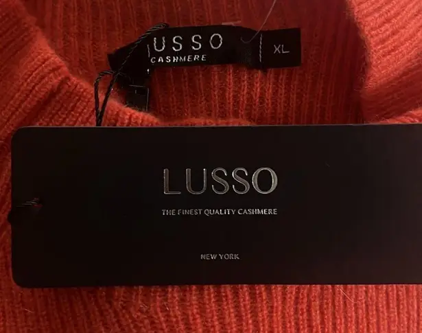 LUSSO 100% Cashmere Mock Neck Sweater Dress Size XL New w/Tag