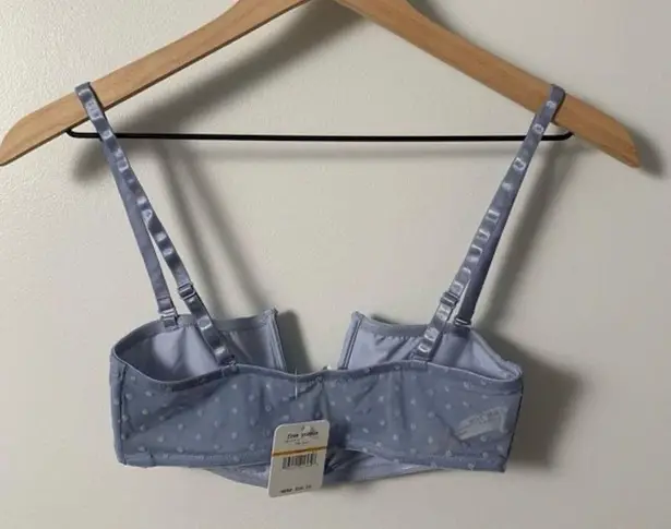 Free People NWT!  Intimately The Rain Bra Bralette Blue Swiss Dot