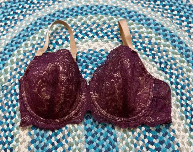 Thirdlove  Memory Foam Lace Balconette Bra Purple