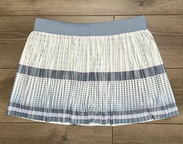K-Swiss High Rise Pleated Pocket Tennis Skirt Skort Blue White Size Medium