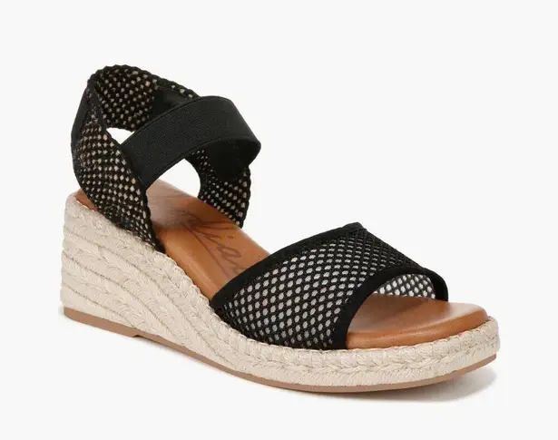 Zodiac NEW Noreen Espadrille Wedge Sandal (Women) 11M, BLACK FABRIC