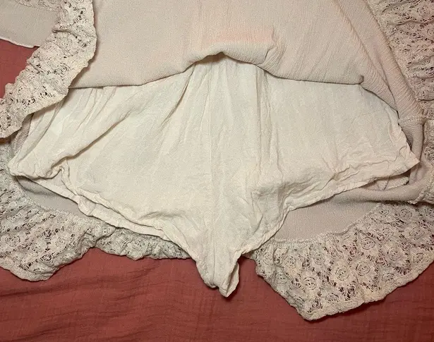 Prómesa GUC Women’s Promesa Lace Detail Boho Romper/Dress in Cream Size Small