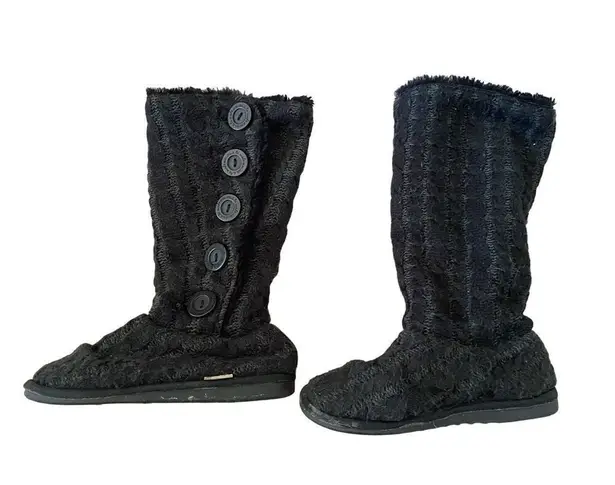 Mukluk Sweater Boots Faux Fur Winter Slippers Gray Size 6