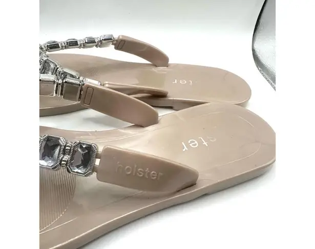 Holster Jelly Love sandals size 9
Beige Thong jeweled Silver