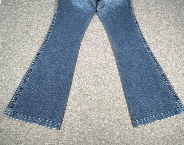 Mavi Chloe Flare Jeans Women's 28x32 Blue Denim Wide Stitch Low Rise Bootcut Size 28