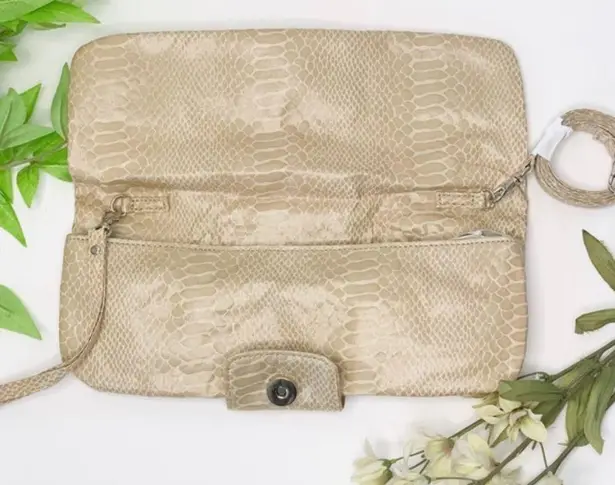 Samoe Bowtie Faux Snakeskin Clutch / Crossbody