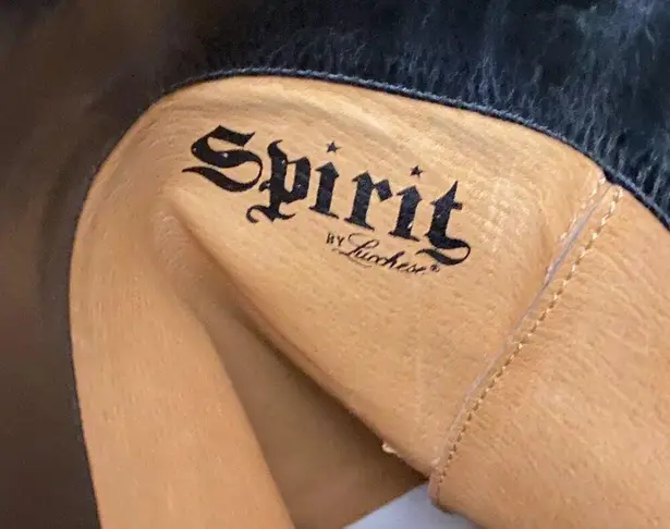 Lucchese Spirit by Black Leather Tall Riding Boots Size 5.5M