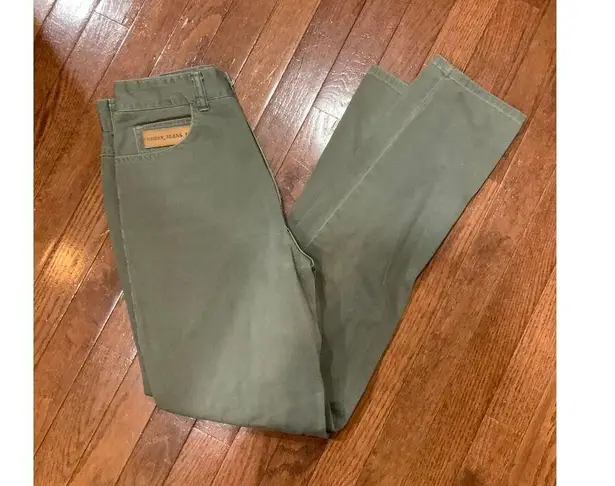 Guess by Marciano Vintage 90s Georges Marciano For Guess Sage Green DENIM Jeans Women's Sz 30 RARE