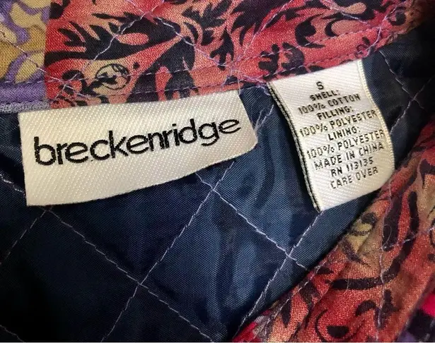 Breckenridge Vintage 90s Quilted Patchwork Abstract Jacket Lightweight Colorful