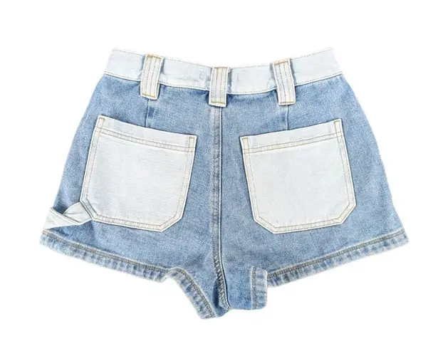 PacSun  Color Block Two-tone High Rise Mom  Denim Short Shorts - Women's Size 27