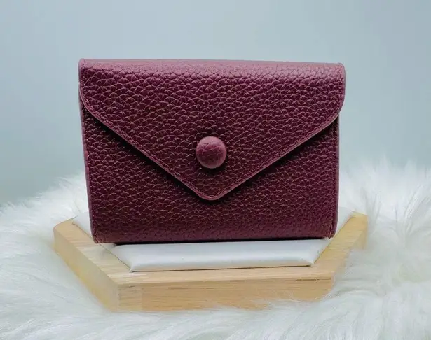 Women’s Minimalist Red Wine Card Wallet