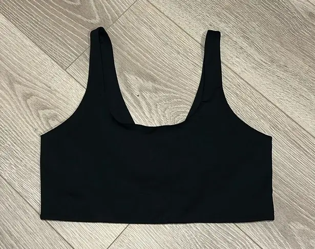 Girlfriend Collective  scoop bralette black sports bra size large