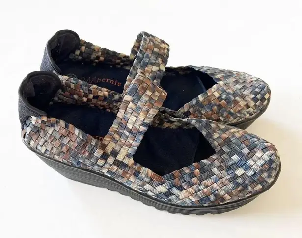 Bernie Mev Cleopatra Woven Wedges Women’s Size 41 EU Basketweave Earth Tones EUC