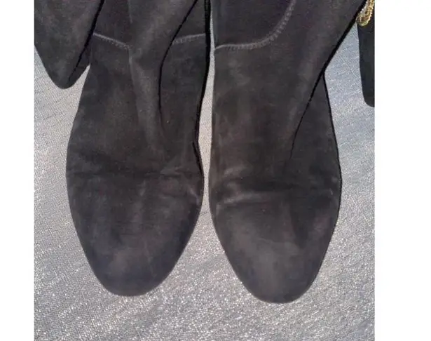 Women's Vintage Escada Black Suede Boots Size 36