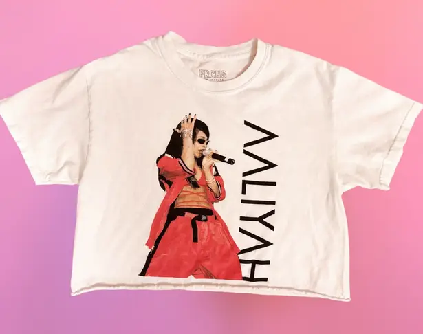 Los Angeles Apparel FRCHS Los Angeles x Aaliyah Singer Cotton Short Sleeve Crop Top - Small