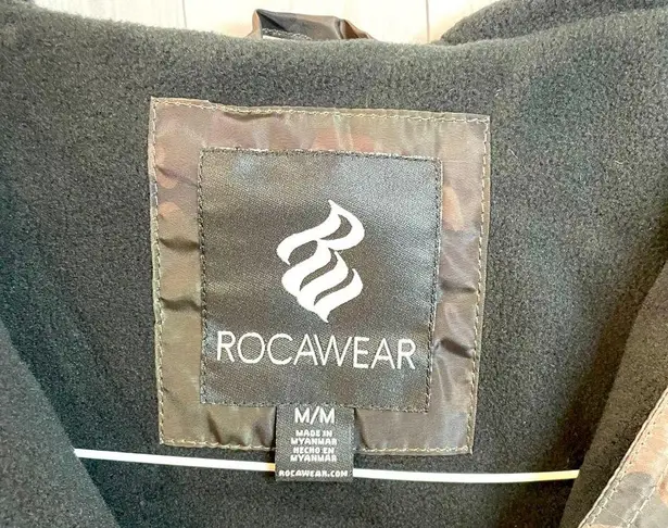 Rocawear NWT Logo Hooded Jacket Camo Black/Green Size Medium