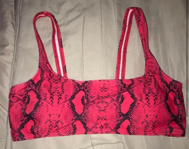 SheIn Red Snake Print Bikini Size M