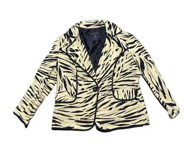 Brandon Thomas NWT Animal print leopard blazer jacket women size S