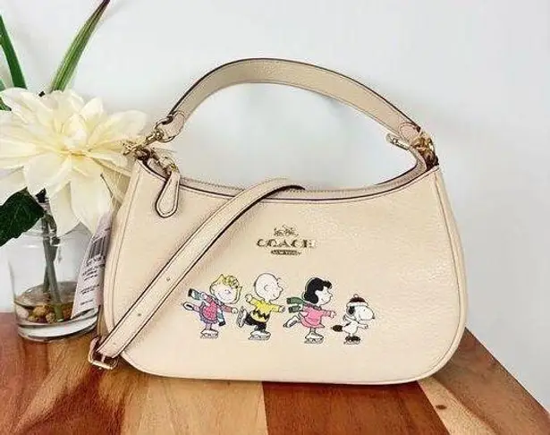 Coach NWT  X Peanuts Teri Shoulder Bag With Snoopy And Friends Motif