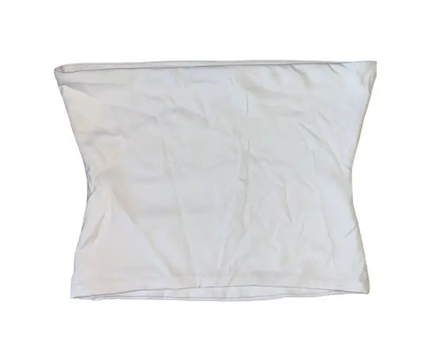 WARDROBE.NYC Opaque Tube Top in White Large New Womens Strapless Bandeau