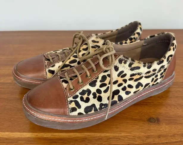 Spring Step L'Artiste by Libbi-Leopard Oxford Sneaker Leather Calfskin, 38