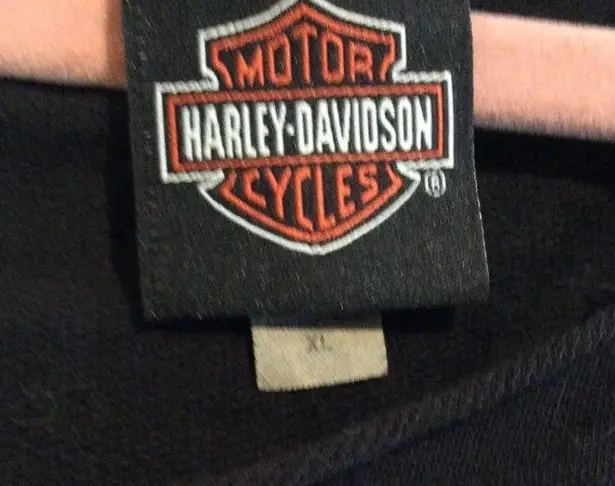 Harley Davidson Rocklin California 3/4 sleeve black shirt XL womens large neck