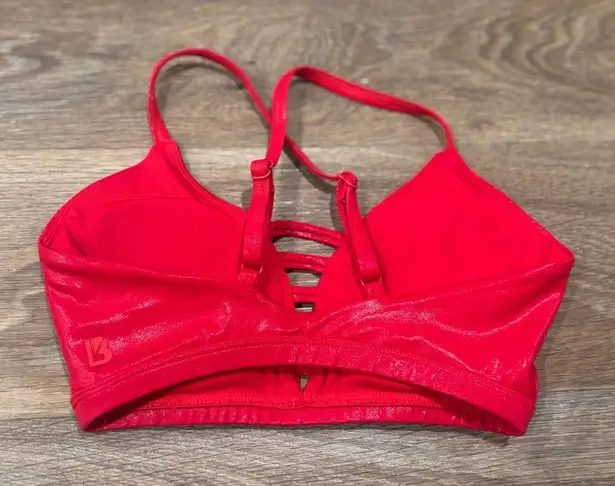 BuffBunny Collection – Spicy Sports Bra – Red Hot Patent – Women’s XS