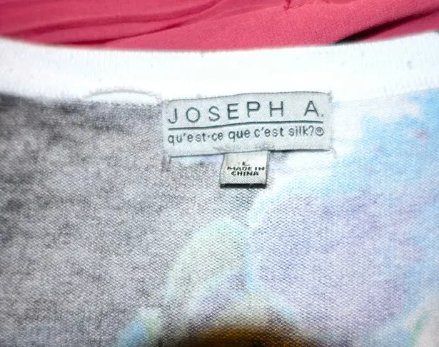 Joseph A Multi Color Floral Cardigan L