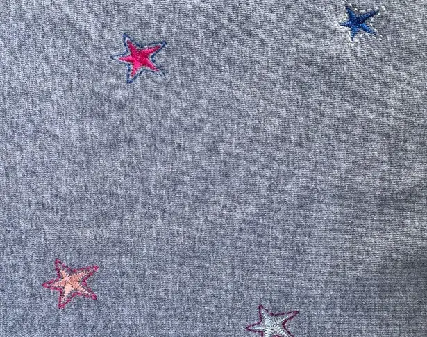 Boden USA Boden Arabella Embroidered Star Print Gray Pullover Crewneck Sweatshirt XS