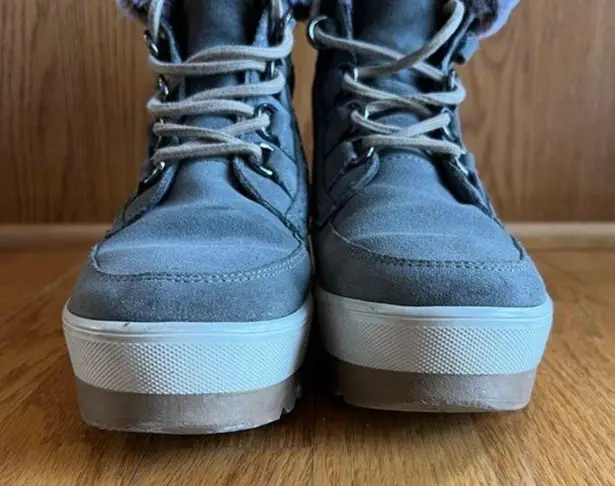 Cougar Vanetta Faux Fur Trim Waterproof Bootie Lace Up Size 6.5 Green Waterproof